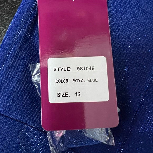 Lucci Lu stretch Metallic gown Royal Blue #981048 - Picture 6 of 6